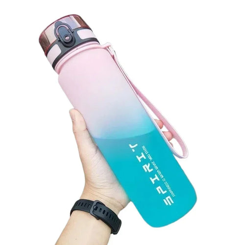 500ML/650ML/1000ML Sports Water Bottle Leak Proof Colorful Plastic Cup