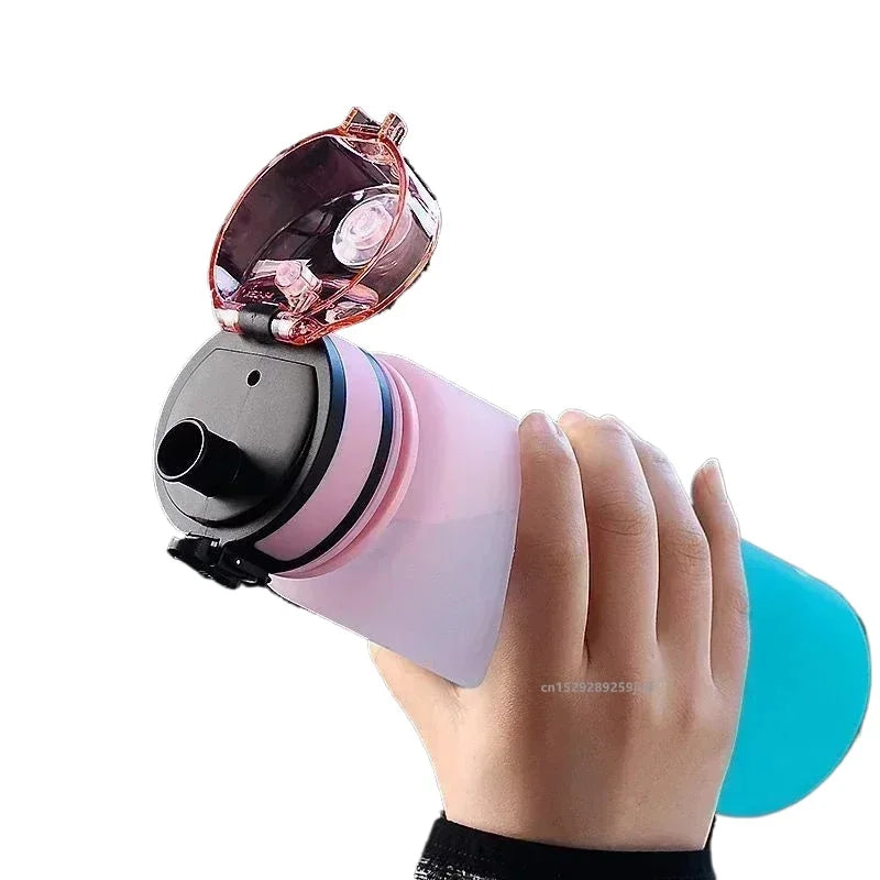 500ML/650ML/1000ML Sports Water Bottle Leak Proof Colorful Plastic Cup