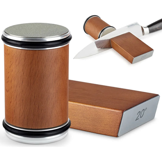 Rolling Knife Sharpener for Straight Edge, Knife Sharpener Kit with 15