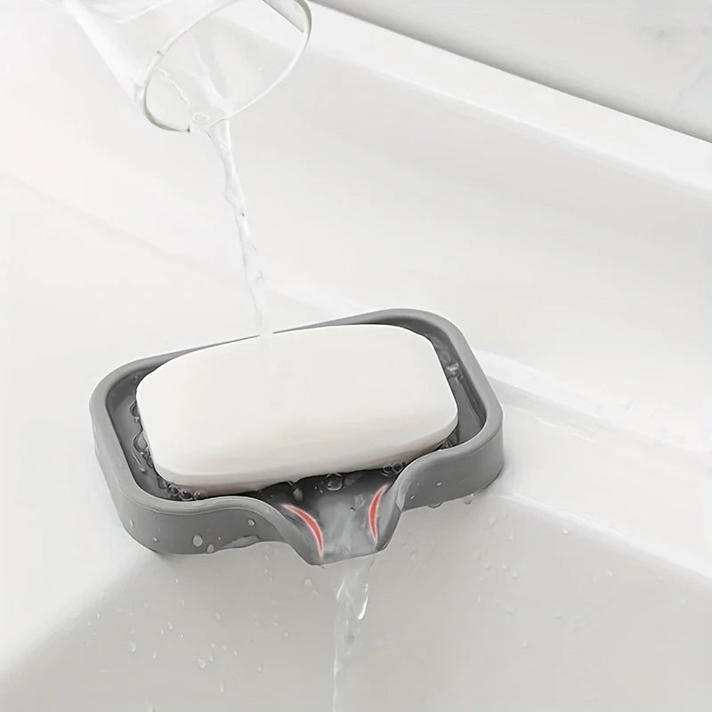 Silicone Kitchen Soap Tray, Kitchen Sink Tray Sponge Tray Dish, Soap